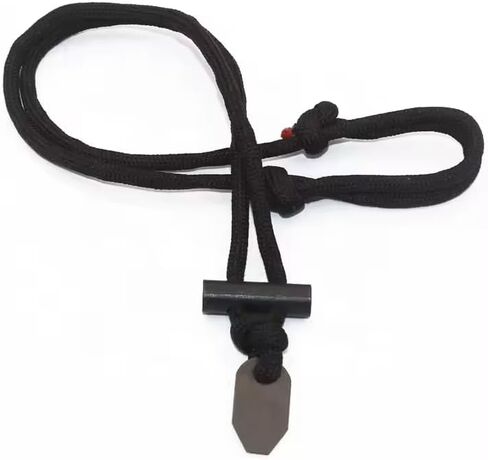 Outdoor Fire Starter Necklace – Emergency Survival Tool with Ferro Rod, Ceramic Striker & Paracord Lanyard in Kuwait