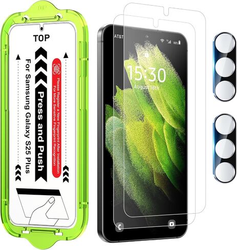Esanik for S25 Ultra Anti Reflective Screen Protector, Anti-Glare & Fingerprint Unlock Compatible, Matte PET Film [Non-Glass], Auto-alignment Frame, Anti-Fingerprint, Smooth as Silk, 2+2 Pack in Saudi Arabia