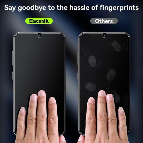 Esanik for S25 Ultra Anti Reflective Screen Protector, Anti-Glare & Fingerprint Unlock Compatible, Matte PET Film [Non-Glass], Auto-alignment Frame, Anti-Fingerprint, Smooth as Silk, 2+2 Pack in Saudi Arabia