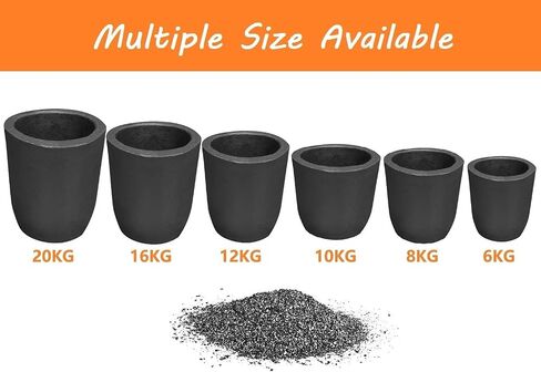 LSMIITTH 25 كيلوغرام من الجرافيت Clay Crucible لذوبان المعادن الصبغة تكرير الألومنيوم الفضة النحاس الذهب - #25 بوتقة in Saudi Arabia