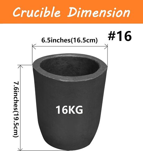 LSMIITTH 25 كيلوغرام من الجرافيت Clay Crucible لذوبان المعادن الصبغة تكرير الألومنيوم الفضة النحاس الذهب - #25 بوتقة in Saudi Arabia
