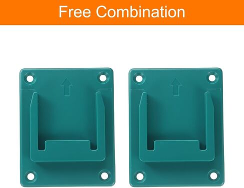 HARFINGTON 5pcs Battery Holder Wall Mount Dock Rack Tool Holder for 14.4/18V Battery,Black in Saudi Arabia