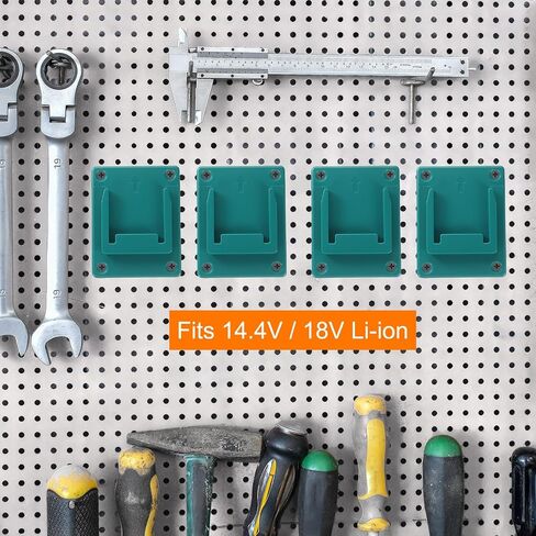 HARFINGTON 5pcs Battery Holder Wall Mount Dock Rack Tool Holder for 14.4/18V Battery,Black in Saudi Arabia