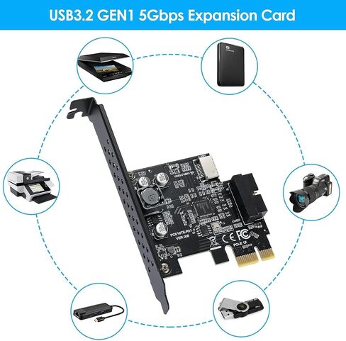 USB 3.2 GEN1 Type-e (A Key) Front Panel Header (to Type-C Front Panel Header) 5 Gbps +USB 3.0 20-pin Connector PCI-E 1X Express Card for Motherboard in Kuwait