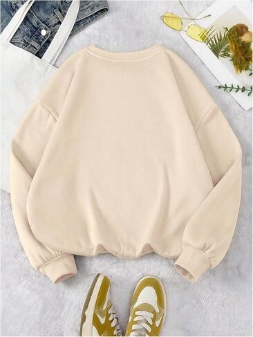 SOLY HUX Women's Plus Size Crewneck Sweatshirt Cute Graphic Sweatshirts Casual Loose Long Sleeve Pullover Tops in Saudi Arabia