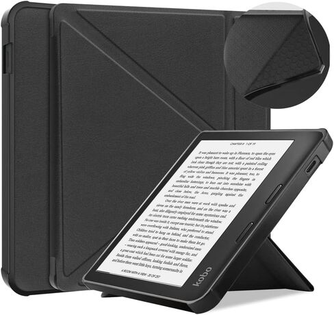 E-Reader Cover for Kobo Libra 2th Generation(2021 Release),Ultra Slim Lightweight with Auto Sleep/Wake Up Function Folio Stand Leather Case for Kobo Libra 2 Gen E-Book (TPU-Big Eye) in Saudi Arabia