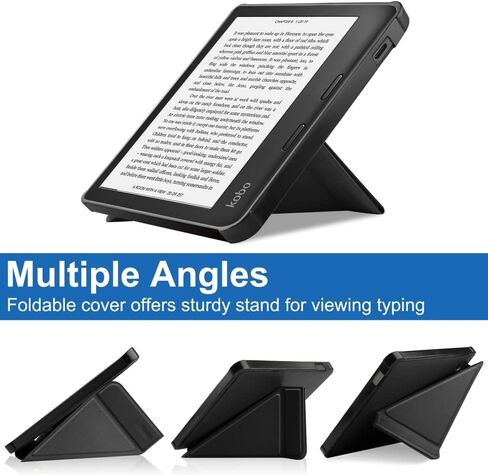 E-Reader Cover for Kobo Libra 2th Generation(2021 Release),Ultra Slim Lightweight with Auto Sleep/Wake Up Function Folio Stand Leather Case for Kobo Libra 2 Gen E-Book (TPU-Big Eye) in Saudi Arabia