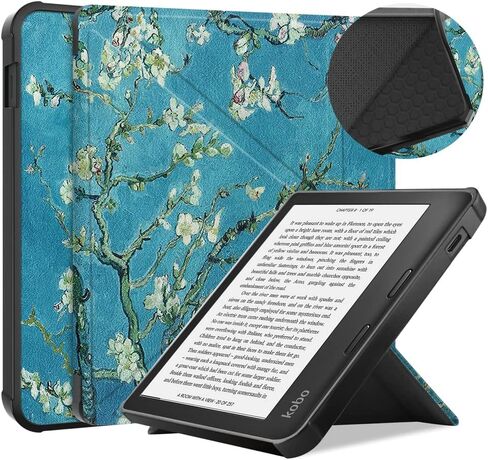 غلاف القارئ الإلكتروني لـ Kobo Libra 2th Generation (2021 الإصدار) ، خفيفة الوزن للغاية مع حالة النوم/الاستيقاظ التلقائي في كتاب COBO Libra 2 Gen E-book (TPU-Big Eye) in Kuwait