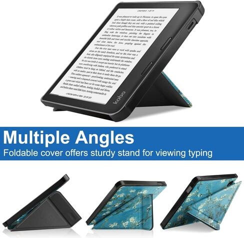 غلاف القارئ الإلكتروني لـ Kobo Libra 2th Generation (2021 الإصدار) ، خفيفة الوزن للغاية مع حالة النوم/الاستيقاظ التلقائي في كتاب COBO Libra 2 Gen E-book (TPU-Big Eye) in Kuwait