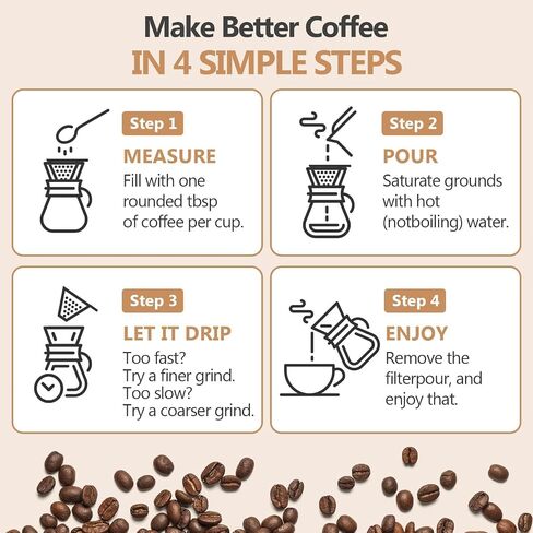 Pour Over Coffee Maker 27 OZ, 8 Cup Borosilicate Glass Drip Coffee Maker with Reusable Stainless Steel Filter and Cork Grip for Home Café 800 ML in Saudi Arabia
