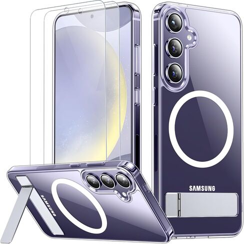 Spidercase لـ Samsung Galaxy S24 Ultra Case ، مع كيكستاند غير مرئي ، حالة مغناطيسية [حماية من الدرجة العسكرية] [حماة شاشة زجاجية مقسمة] in Kuwait
