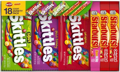 SKITTLES & STARBURST Variety Pack Full Size Chewy Candy Assortment, 62.79 oz, 30 Count in Saudi Arabia