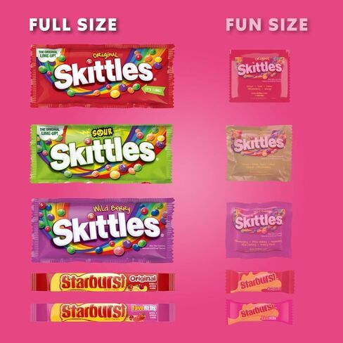 SKITTLES & STARBURST Variety Pack Full Size Chewy Candy Assortment, 62.79 oz, 30 Count in Saudi Arabia