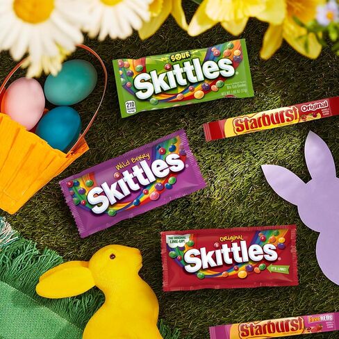 SKITTLES & STARBURST Variety Pack Full Size Chewy Candy Assortment, 62.79 oz, 30 Count in Saudi Arabia
