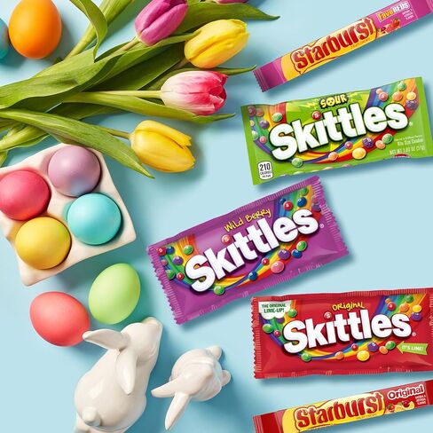 SKITTLES & STARBURST Variety Pack Full Size Chewy Candy Assortment, 62.79 oz, 30 Count in Saudi Arabia