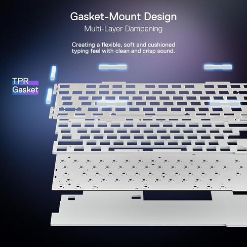 Redragon K720 اللوحة اللاسلكية CNC Gasket Gaming Gaming لوحة مفاتيح مع شاشة ومقبض ، 81 مفتاح المفاتيح الميكانيكية ، SMART 1.14 '' ' in Kuwait