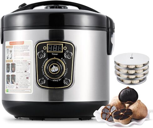 Moongiantgo 8L Black Garlic Fermenter Garlic Fermenting Machine, Easy One-Button Operation Automatic Intelligent Large Capacity Black Garlic Maker with Precise Time Control for 6-16 Days, 110V (8L) in Saudi Arabia