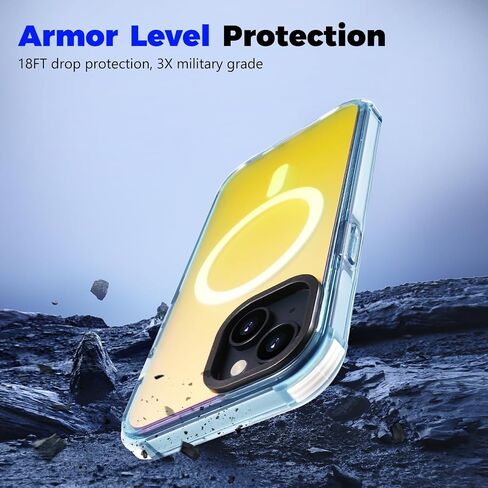 Magnetic for iPhone 15 Case Drop Resistant Matte Skin Feeling Back Cover Shockproof Slim Fit for iPhone 15 Phone Case，Matte Black in Kuwait