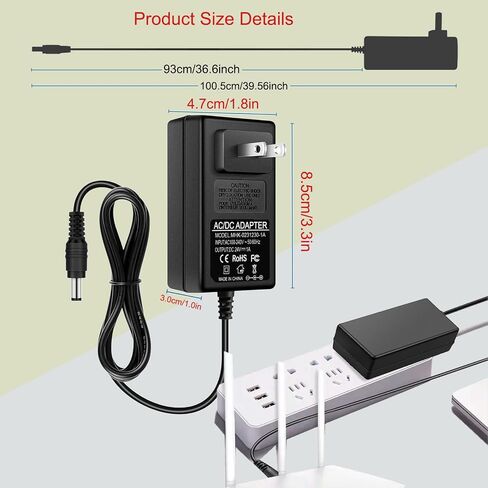 100V-240V to 12V 3A AC/DC Switching Power Supply Adapter with 8 Selectable Adapter DC Plugs (12V3A) in Saudi Arabia