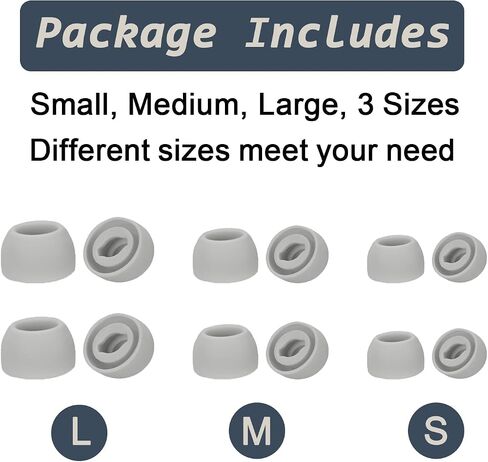6 Pairs Replacement Eartips for Samsung Galaxy Buds Pro Headphones, Silicone Tips Earbuds Eartips Set, L/M/S Earplug Replacement Accessories-Purple in Saudi Arabia