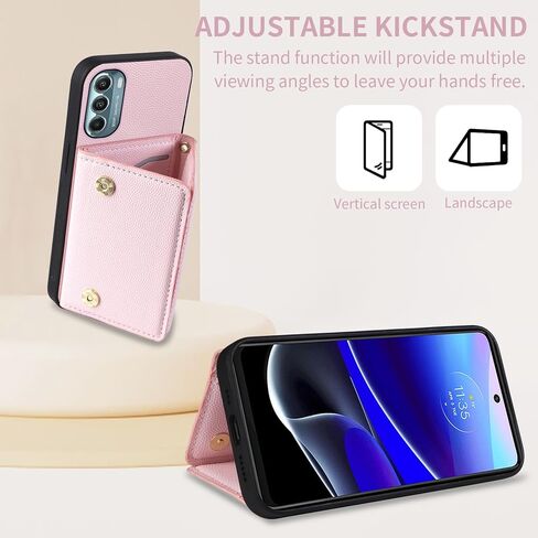 علبة الهاتف لـ Motorola Moto G Stylus 5G 2022 غطاء محفظة مع حزام كتف كروس وجلد بطاقة ائتمانه الجيب in Kuwait