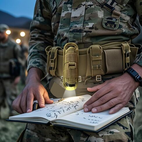 Flashlight Pouch Molle Flashlight Holder for Duty Belt Flashlight Holster with 360°Rotatable Clip in Saudi Arabia