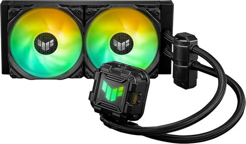 ASUS Prime LC ARGB LCD All-in-one CPU Liquid Cooler with Sharp Screen showcasing CPU & GPU Information with Different Background, high-Performance Pump Armed with Robust Motor, Daisy-chainable Fans in Kuwait