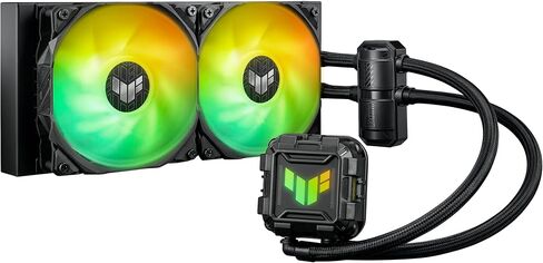 ASUS Prime LC ARGB LCD All-in-one CPU Liquid Cooler with Sharp Screen showcasing CPU & GPU Information with Different Background, high-Performance Pump Armed with Robust Motor, Daisy-chainable Fans in Kuwait
