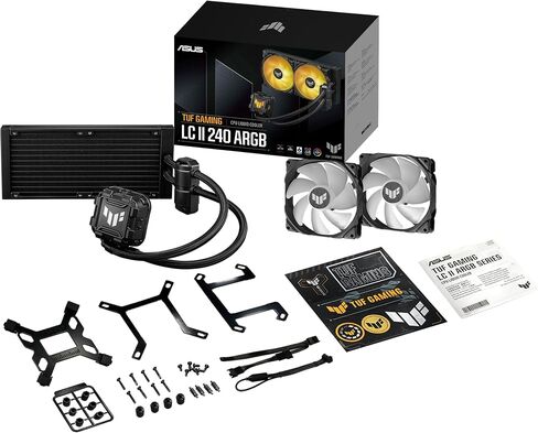 ASUS Prime LC ARGB LCD All-in-one CPU Liquid Cooler with Sharp Screen showcasing CPU & GPU Information with Different Background, high-Performance Pump Armed with Robust Motor, Daisy-chainable Fans in Kuwait