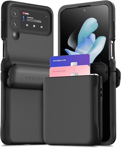 VRS Design Guard Modern Go Phone Case لـ Galaxy Z Flip 4 5G (2022) ، حقيبة محفظة محفظة محملة بالأسلوب المحملة بالأسلوب (الرمال الوردية) in Kuwait