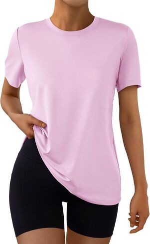 AUTOMET Women's Workout Tops Short Sleeve Gym Shirts Summer Athletic Yoga Tshirts Loose Fit Casual Clothes 2025 in Saudi Arabia