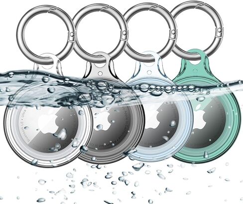 Coolqo IPX8 HORPROOT AIROTAG حامل متوافق مع ملحقات Apple Airtags ، حامل Airtag keychain Air Tag ، Hard PC Airtags Cays Ring Cases Tags Apple GPS Pointers Accessories ، 2 Pack 03 in Kuwait