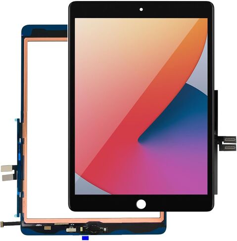 LMQ for iPad 7/8 (7th 8th Gen) Screen Replacement Digitizer 10.2"(A2197,A2198,A2200,A2270,A2428,A2429,A2430) for iPad 7/8 Screen Replacement Parts(NO LCD),+Home Button+Pre-Installed Black in Saudi Arabia