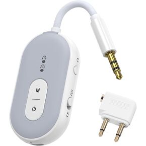 جهاز استقبال جهاز الإرسال بلوتوث Loficoper ، محول بلوتوث 5.3 طائرة ، 3.5 ملم AUX Wireless Audio Kit مع APTX Adaptive ، زمن انتقال منخفض ، اتصال مزدوج للتلفزيون ، شركات الطيران ، السيارة ، سماعة الرأس ، ستيريو المنزل
