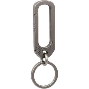 Titanium Key Holder Heavy Duty Quick Release Keychain Clip with Key Ring for Men and Women