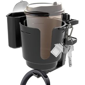 Desk Cup Holder with Headphone Hanger, Detachable Cup Holder Desk Storage for Cups, Mobile Phones, pens, Glasses