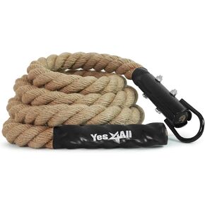 Yes4All Gym Climbing Rope for Fitness & Strength Training, 1.5-inch Diameter – Length Available 10, 15, 20ft (1.5in - 20ft)