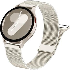 GEAK Metal Bands Compatible with Galaxy Watch 7 Band 6 5 4 FE Active 2 40mm 44mm/Galaxy 5 pro 45mm/Classic, 20mm Stainless Steel Milanese Mesh Loop Magnetic Strap for Samsung Watch Bands Women Men