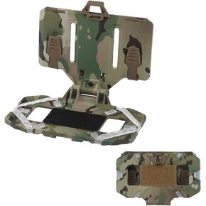 Tactical Plate Carrier Vest Attachments Universal Phone Chest Mount for Screen Size 4.7"-6.7" Molle Foldable Navigation Phone Holder Board