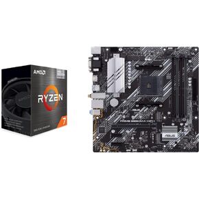 AMD Ryzen 7 5700G 8-Core, 16-Thread Unlocked Desktop Processor with Radeon Graphics ASUS Prime B550M-A WiFi II AMD AM4 (3rd Gen Ryzen™) Micro ATX Motherboard