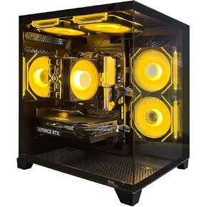 Gaming PC Desktop,Prebuilt Gaming Computer with,AMD Ryzen 7 5700X 3.4GHz,RTX4060 8GB GDDR6,32GB DDR4 RAM 3200MHz,1TB NVME SSD,ARGB Cooling Fan,Supply WiFi Support