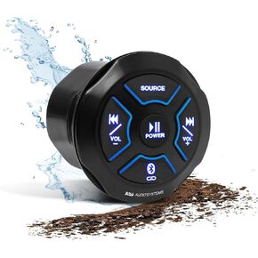 BOSS Audio Systems MGR250B Bluetooth Marine Radio Gauge Receiver, Built-in Amplifier, IPX6-Rated, USB Port + USB Charging