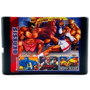 Retrotech 196 in 1 خرطوشة متعددة الألعاب للحصول على وحدة Sega Genesis Console - Black