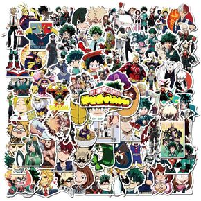 100pcs My Hero Stickers, MHA Sticker Academi Waterproof Vinyl Decals, Cute Anime Sticker for Water Bottles, Laptops, Fan Stickers for Teens, Kids, and Adults