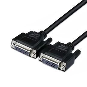 6.56FT 28AWG DB26 Male to Female Serial Extension Cable, 3 Row 26 Pin Pure Copper Core Connector