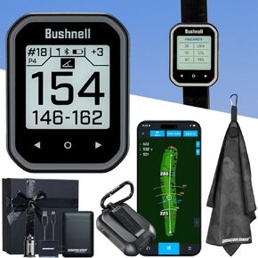 Bushnell Golf Phantom 3 Slope GPS Handlheld (Green) | 38,000+ Courses, Slope Compensation, Hazard Info, Distance Calculator, Scorekeeping, Magnet Mount, Touchscreen | Signature Series Golf Towel in Kuwait