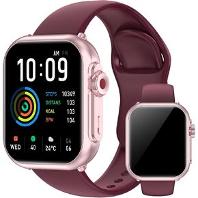 Smart Watch for Men Women, 1000mAh Battery 100-Day Standby Time, 1.85" HD Screen Fitness Tracker, 110+ Sport Modes, IP68 Waterproof, Heart Rate/Sleep Monitor, Fitness Watch for Android/iOS(Black)