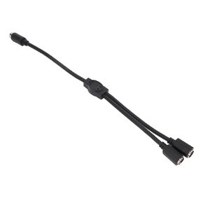 KUIDAMOS Mini DIN 6 Pin Male to 2 Mini DIN 6 Pin Female Cable Double Shielding Mini DIN 6 Pin Splitter Cable Mini DIN 6 Pin Splitter Cable Mini DIN 6 Pin Male to 21.0ft PVC Material Plug and Play