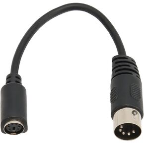 DIN 5 PIN من الذكور إلى Mini DIN 6 دبوس الحبل محول أنثى ، كابل محول لوحة المفاتيح PS2 ، 5 9 بوصة
