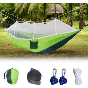 Camping Hammock, Lightweight Portable Hammock with Mosquito Net,Hammock with Bug Net,Tree Hammocks for Outside,Travel Hammock,Hammock Camping for Traveling Hiking